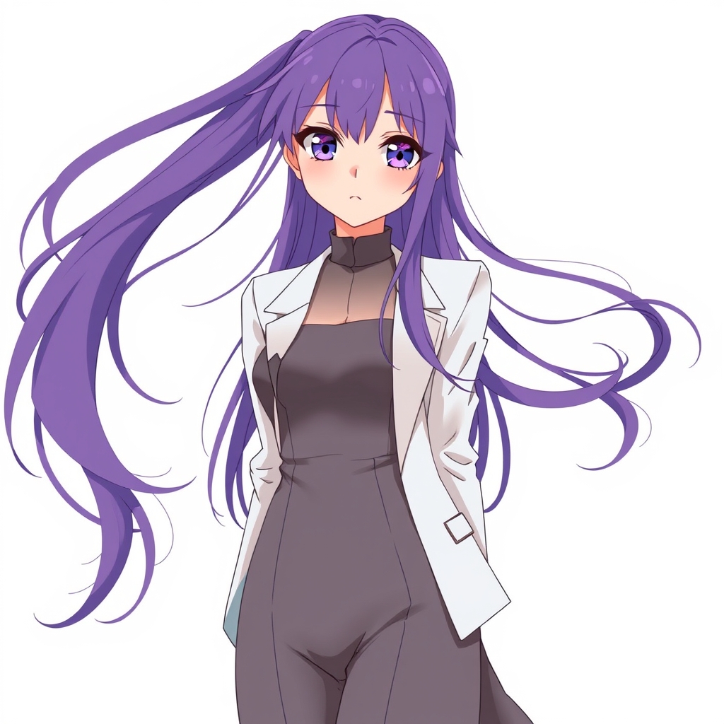 دختر مویی ب
برنگ بنفش بلند چشمای مثل انیمه ستاره من با کت وشلوار سفید23