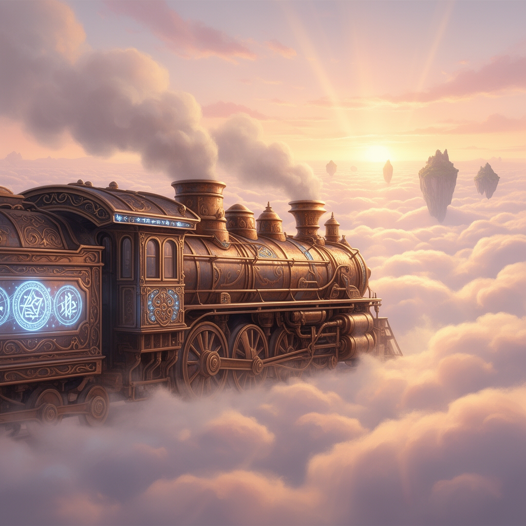 یک قطار در بالای ابر ها دارد حرکت میکند🤰🥫3