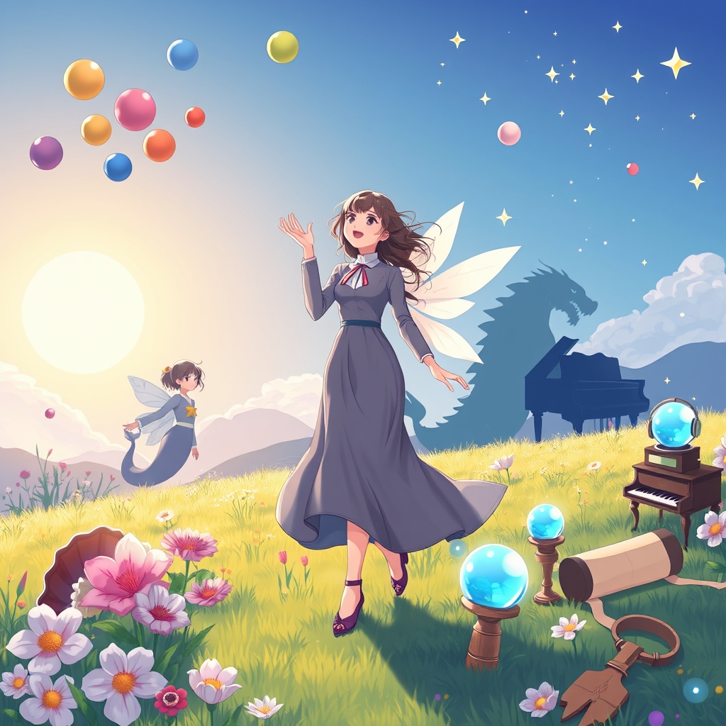 🤹‍♀️🧜‍♀️🧚‍♀️💃💮🌻✨🌟🐉🦪🍱🎧🩰🎹📜🗝️🔮4