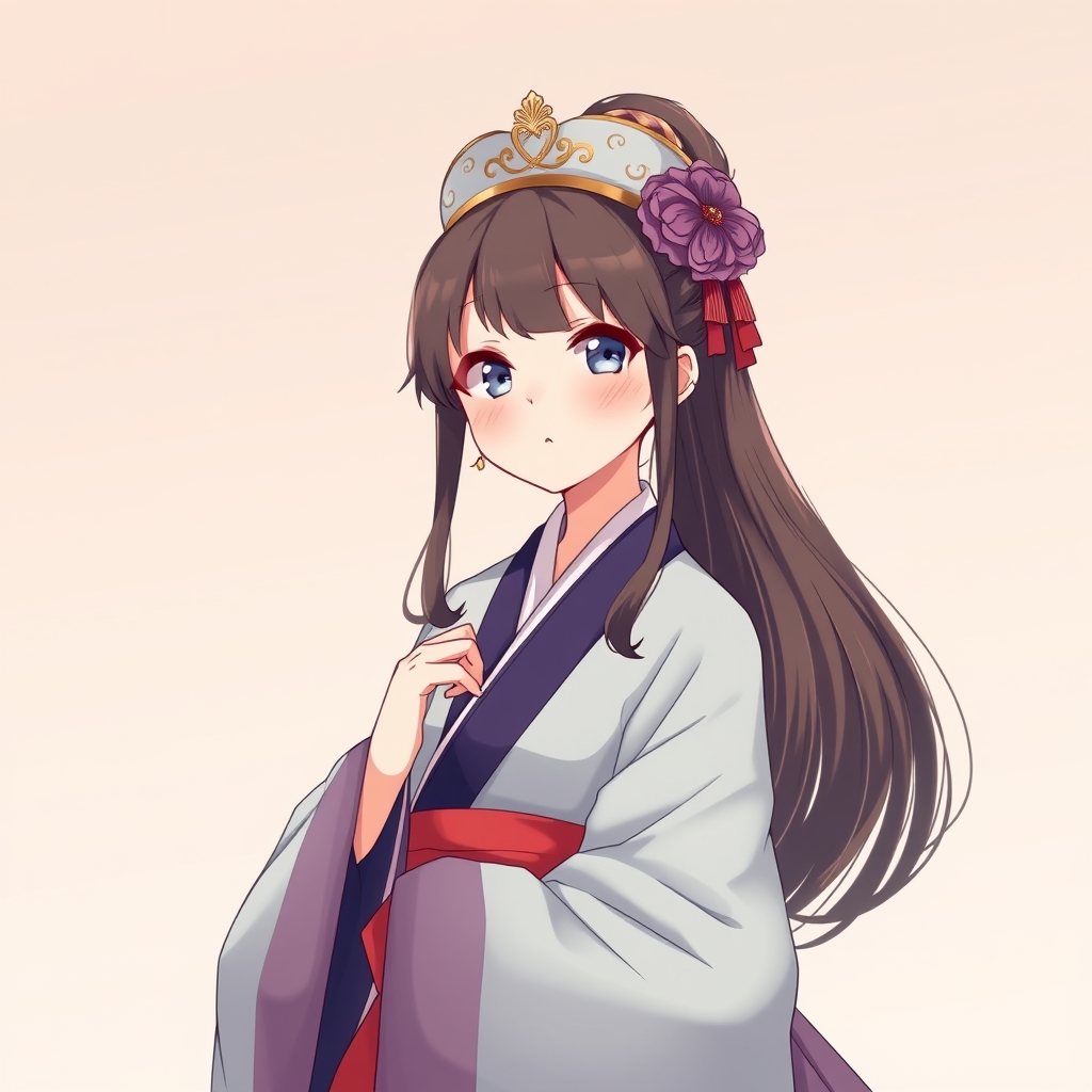 شازاده خانم خوشگل وکیوت کره ای زمان چوسان که لباس هانبوک پوشیده 5