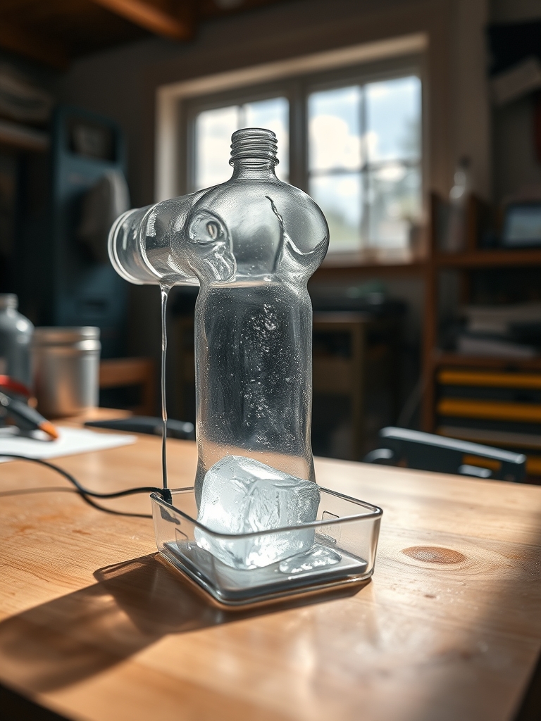 عکسی از کاردستی خودکار خنک کننده با یخ و بطری8