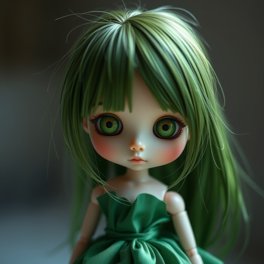 عکس رباط عروسکی ۲۰ سانتی متری
با موهای لخت بهم ریخته با چشمان بزرگ سبز و با موهای سبز و با لباس زیبا و سبز
واقع گرایانه7
