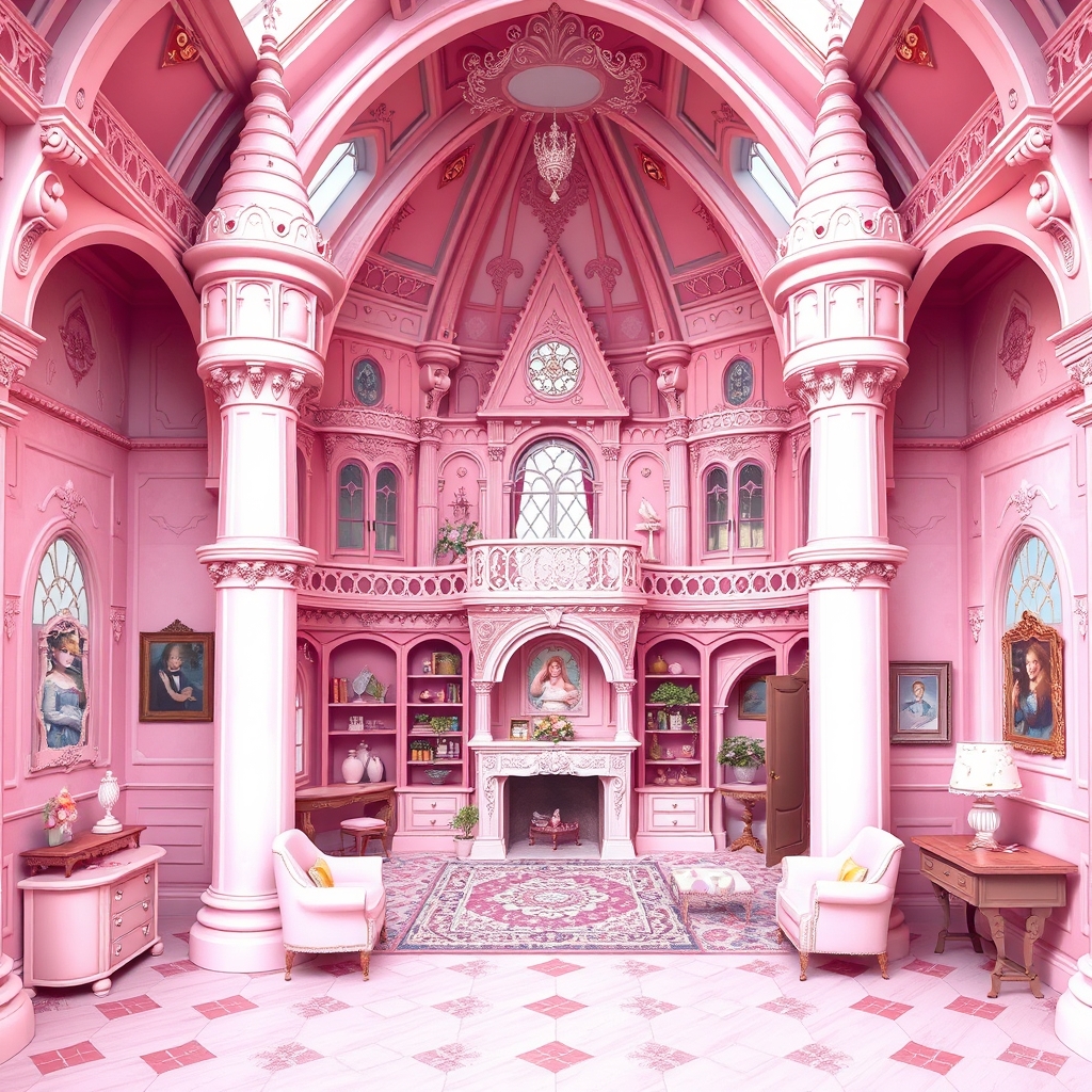 یه قصر رویایی که توش و وسایلش معلوم باشه و تم صورتی، یاسی داشته باشه همه چی هم داشته باشه5