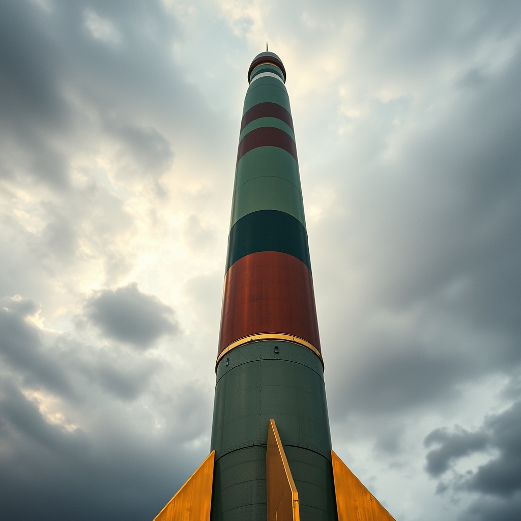 موشک با رنگ های سبز و قهوه ای و زر 3