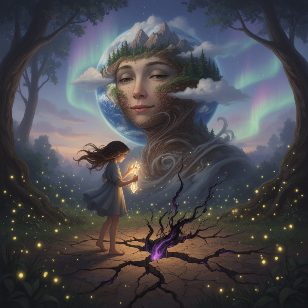 عکس یه دختر که مادرش خود زمین هست اما اون این رو نمی دونه و درحال خراب کردن زمین هست5