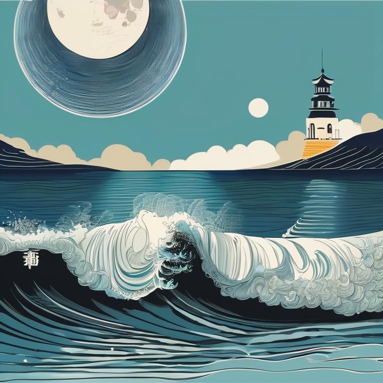 ماه در حال سقوط به داخل دریا8