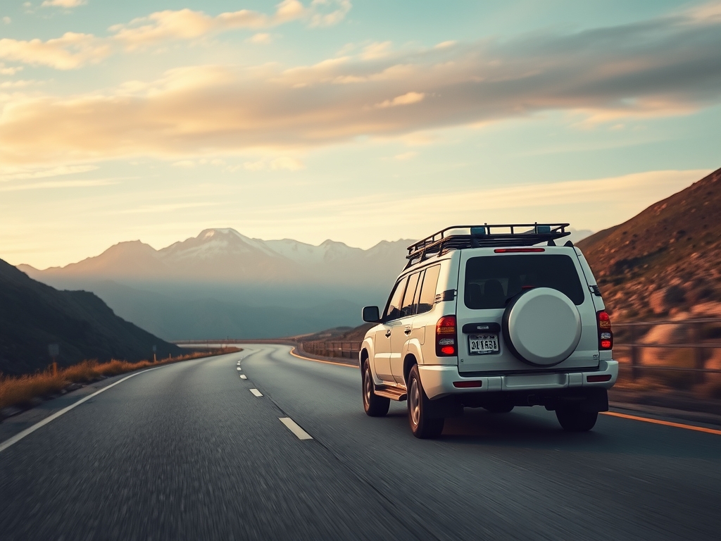 ماشین لندکروز سفید اتاق 300 در جاده شمال2