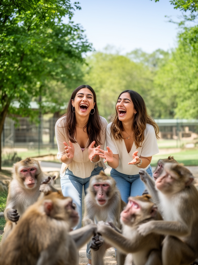🦧🦧🙍🏻♀️🙍🏻♀️🤪🤪دو دختر که عدای میمون در میآورند و اسمشان یسنا حمزه نژاد و فاطمه جرجندی است و عین خر می خندند5