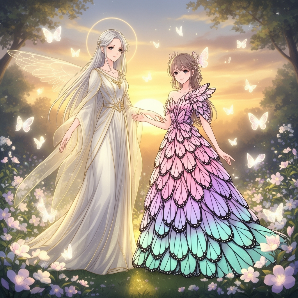 یک الهه ی بسیار زیبا و به همراه زیباترین بانو به همراه لباسی از جنس پروانه های کمیاب💖💗💓💞💕🩷4