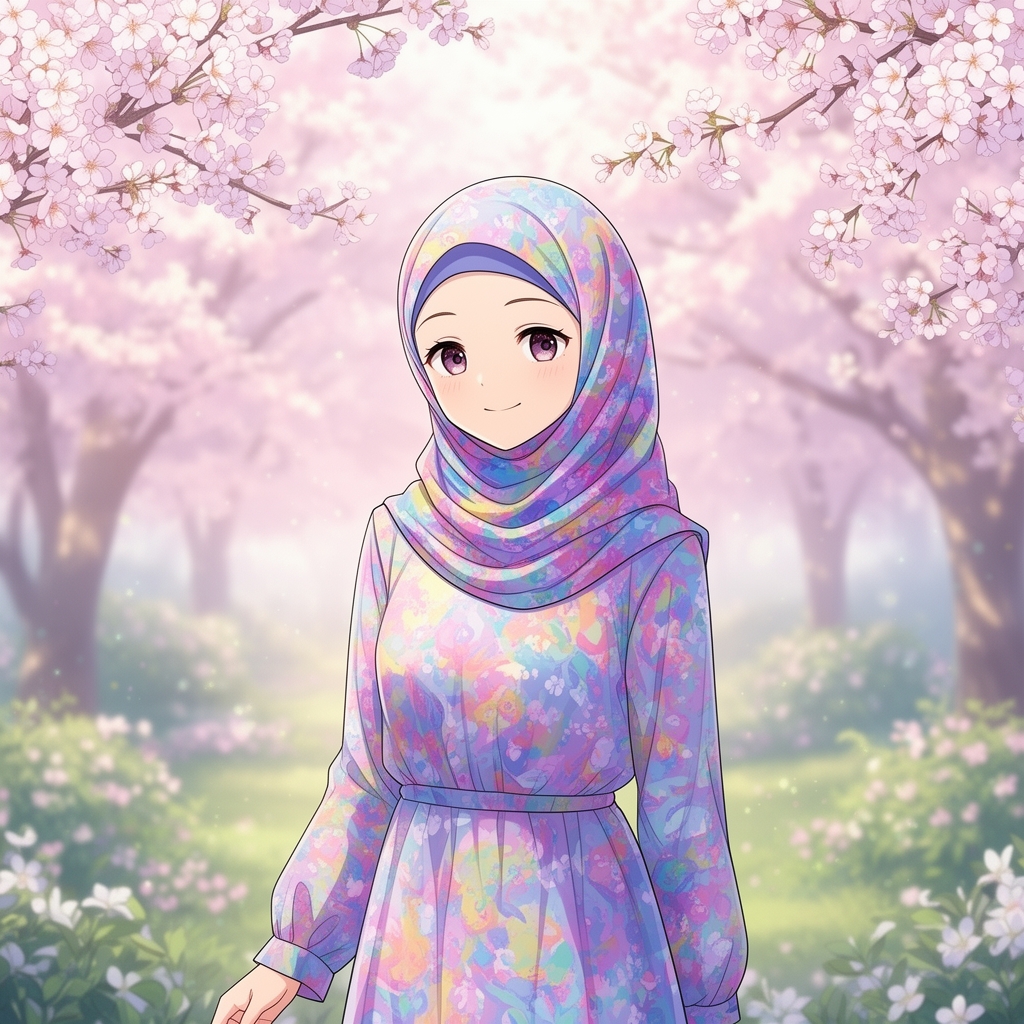 انیمه دختر باحجاب4