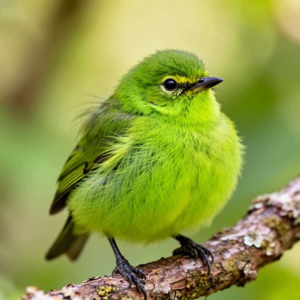 یک پرنده ی کوچولو که بسیار پشمالو و نرم و زیبا به رنگ خرمالویی2