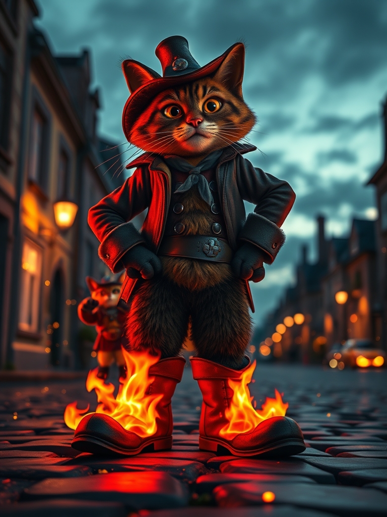 گربه چکمه پوش با چکمه های آتشین و شعله ور 7