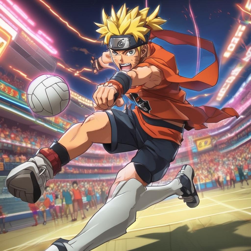 والیبالیستی که حرکت ناراتو را میزند
8