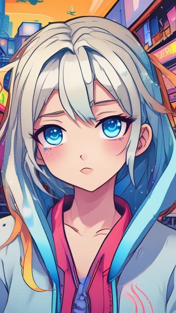 یک دختر با نگاهی گیرا و چشم های آبی15