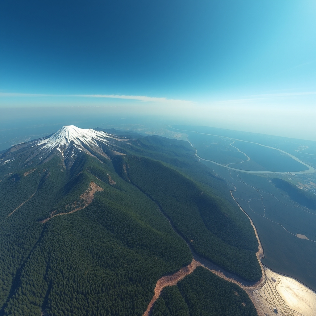 سرزمینی پهناور ۲ کوه و  ۴ جنگل و رود و دشت و دریا زاویه دوربین نود درجه از بالا4