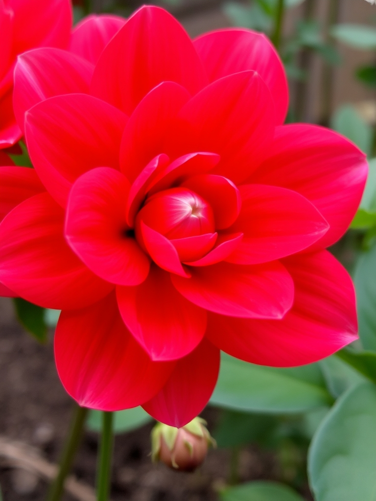 یک گل قرمزو جادویی و بسیار زیبا که لبه های هر گلبرگ آن کمی صورتی کم رنگ است0