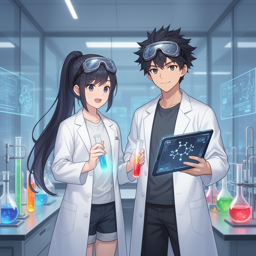 دو خواهر و برادر دانشمند5