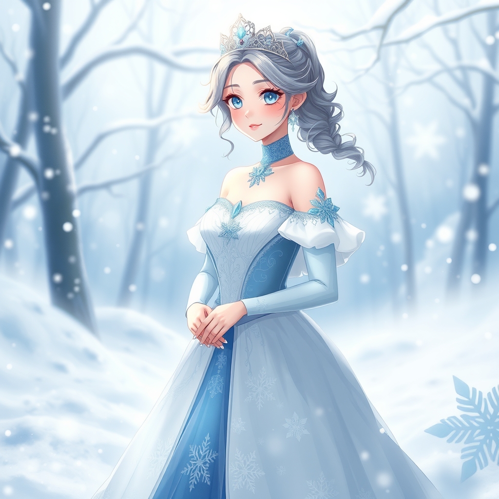 برف اگه ملکه بود ❄️🌨️🩵17