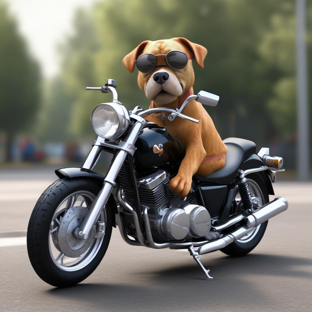 سگ روی موتور0