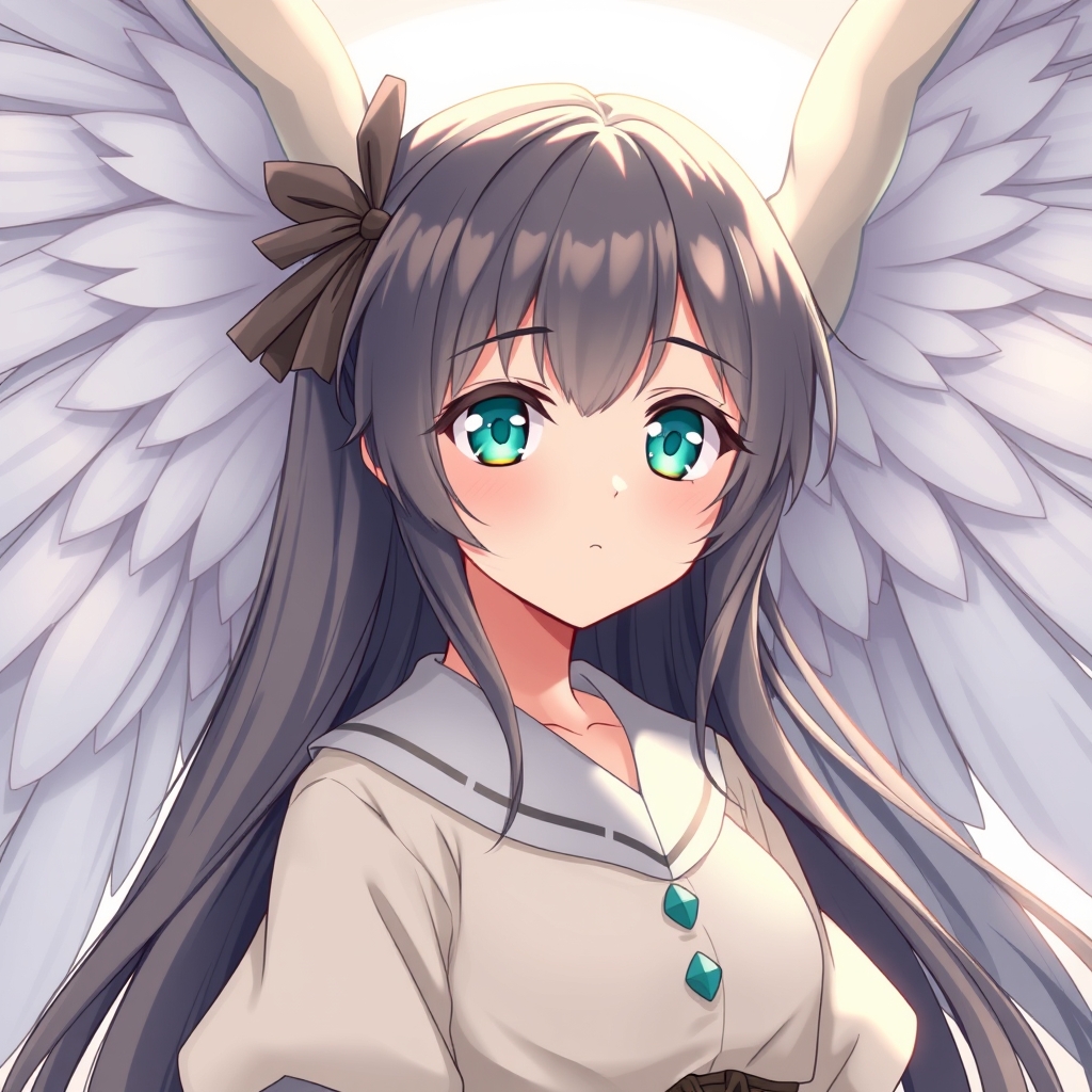 یک دختر زیبا با بال های بزرگ و با چشمانی فیروزای و موهایه بلند20