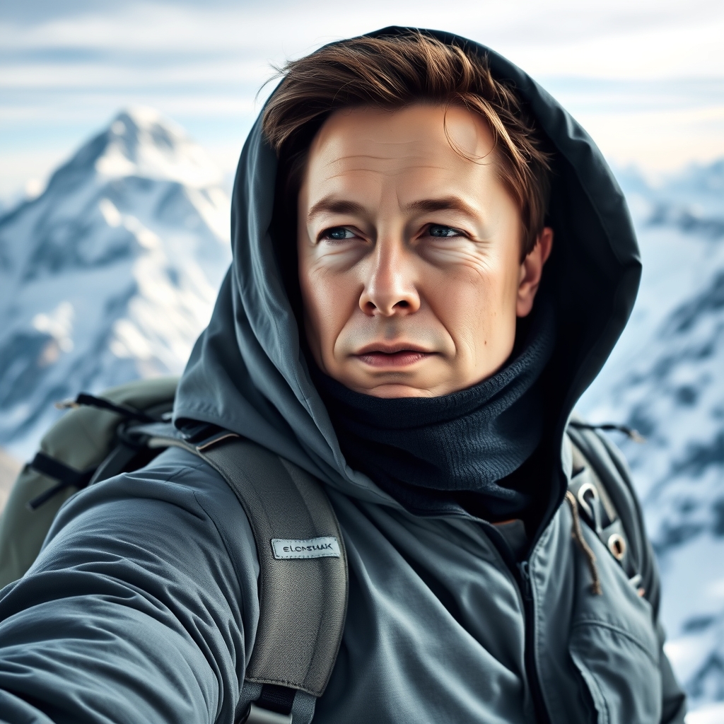 ایلان ماسک درحال فتح کردن کوه اورست19