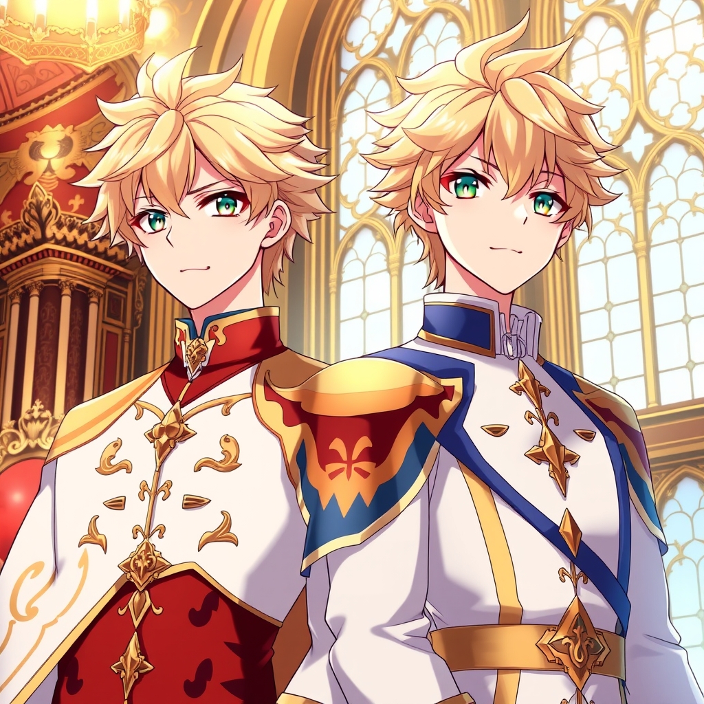 ۲ شاهزاده پسر دوقلو با مو طلایی و چشمان سبز7