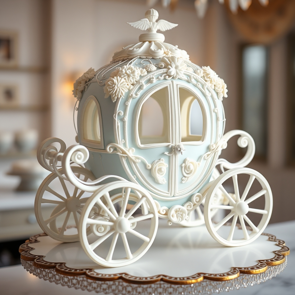 تصویر  کیک کالسکه ی سیندرلا8