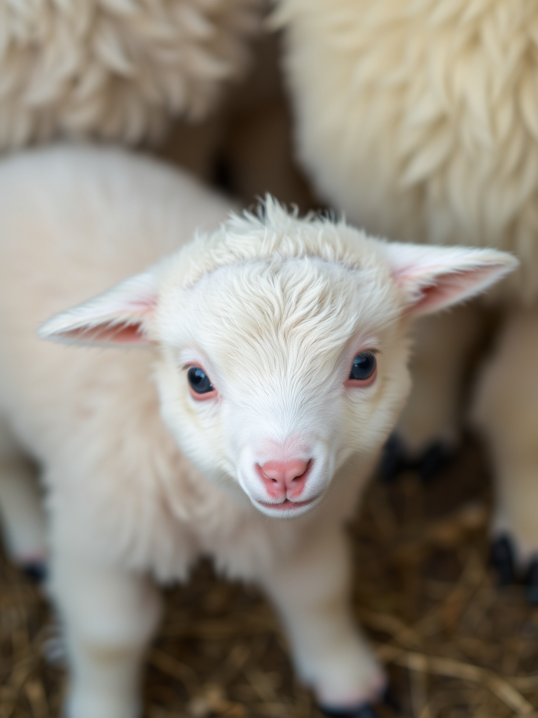 گوسفندکوچولویپشمالوباچشایآبی3