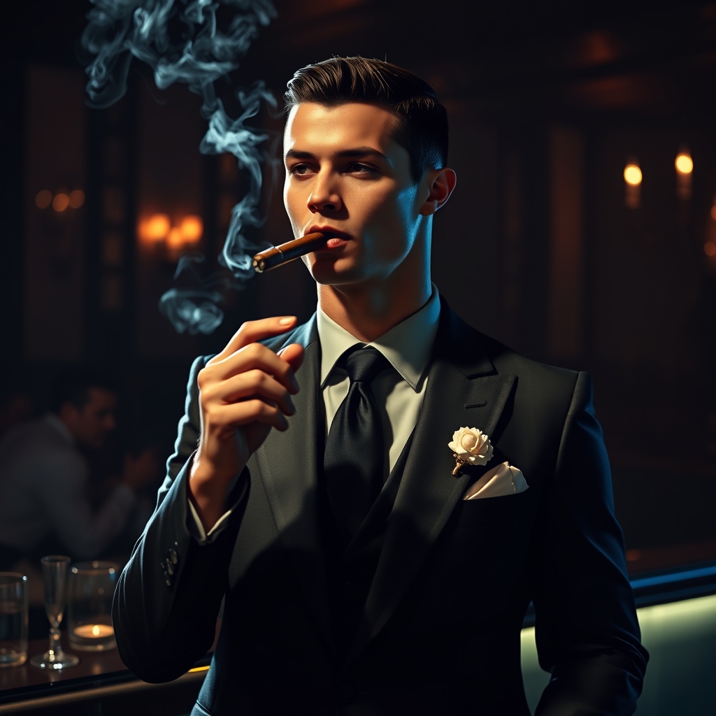 رنالدو درحال سیگار کشیدن6