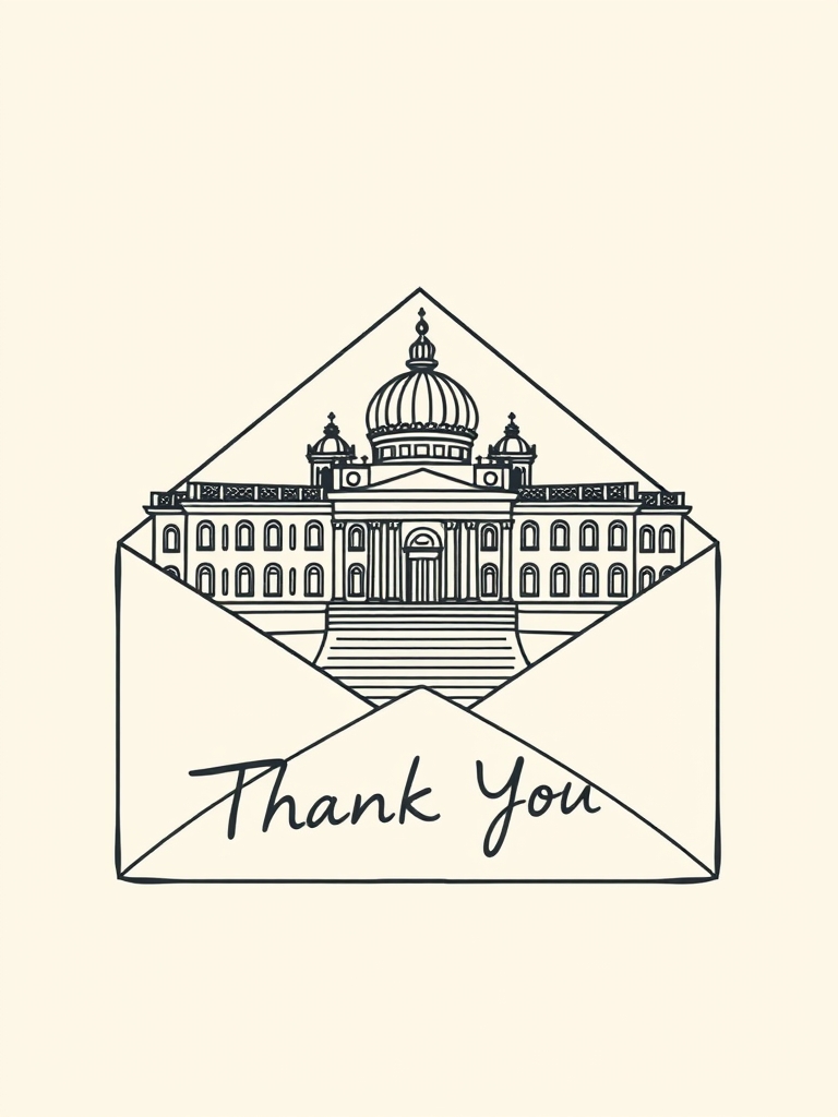 تشکرنامه برای کاخ مرمر توی نامه قدیمی کهنه 1