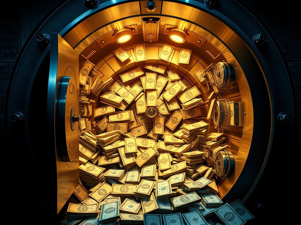 تصویر ی خزانه پر از پول ب ترسیم هوش کوانتومی2