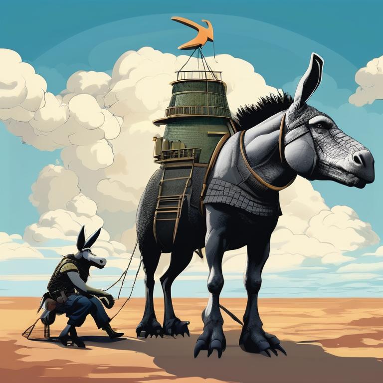 الاغ خسته در کنار تمساح جلاد در آسمان با ابرهای پفکی4