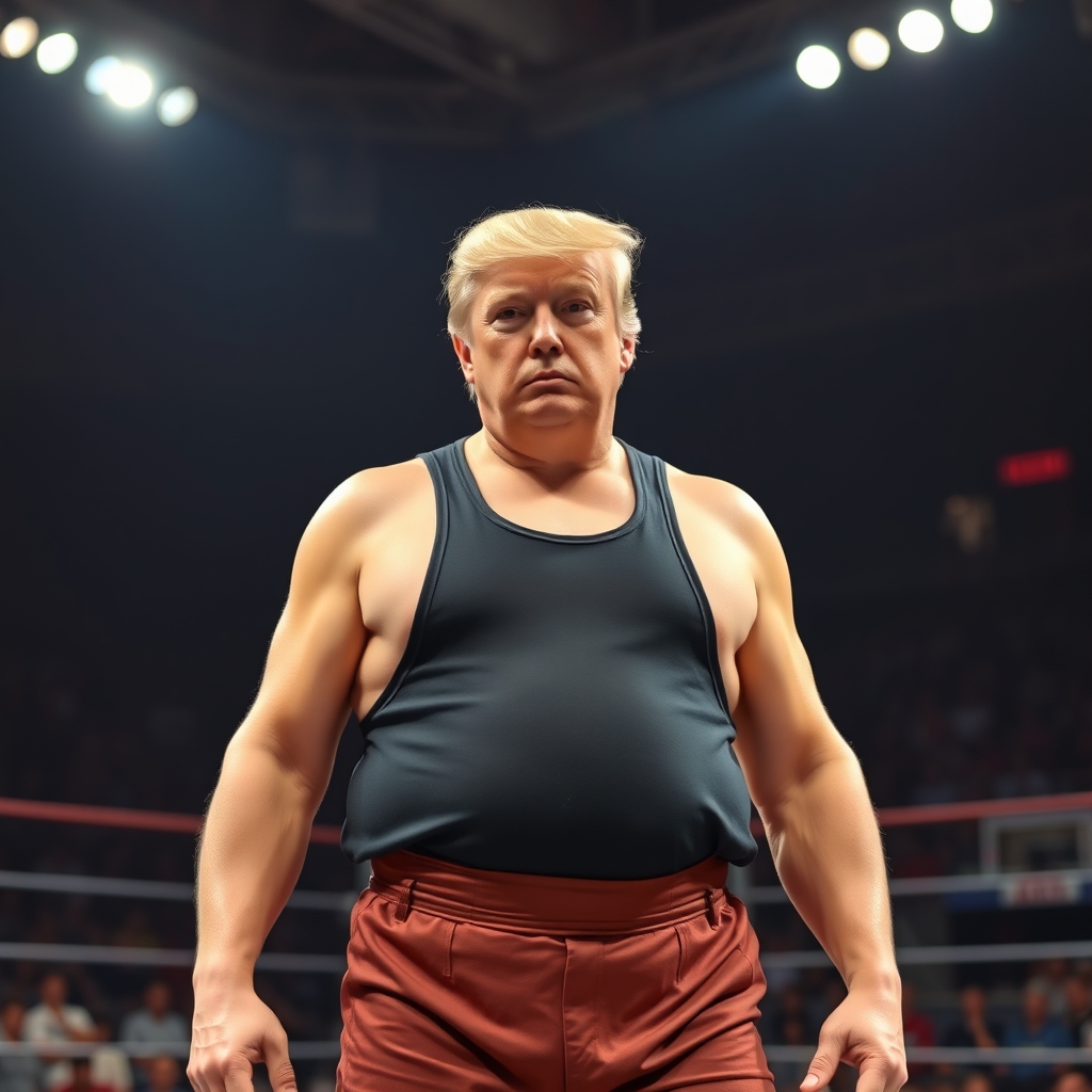 ترامپ با دو بنده کشتی18