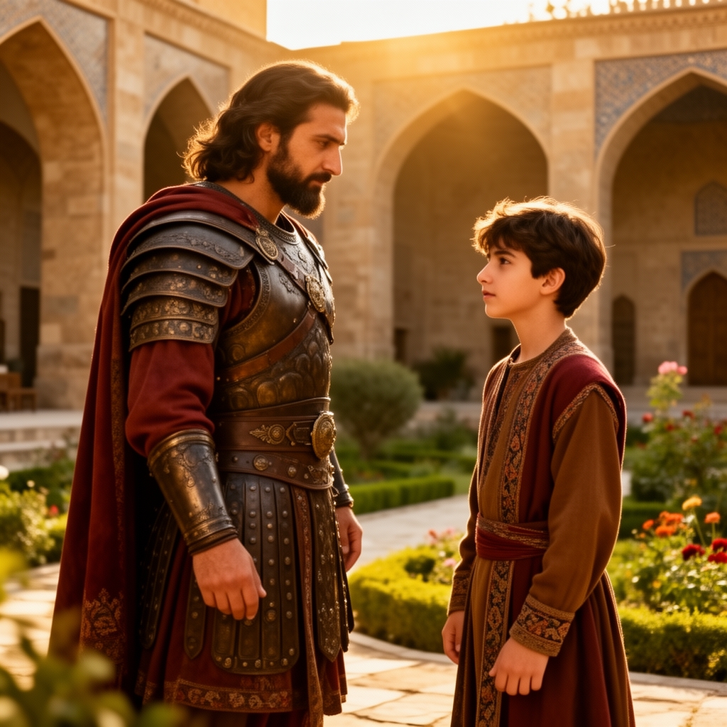 عکس رستم ایرانی در هنگام پرورش سیاوش شاهزاده ی پاک ایرانی  4