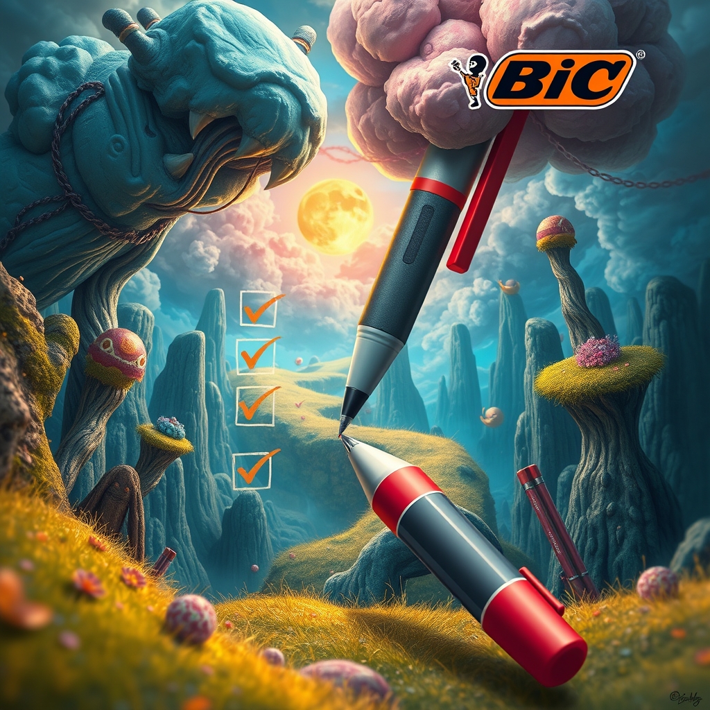 با یه خودکار بیک هدفام خورد آره تیک
7