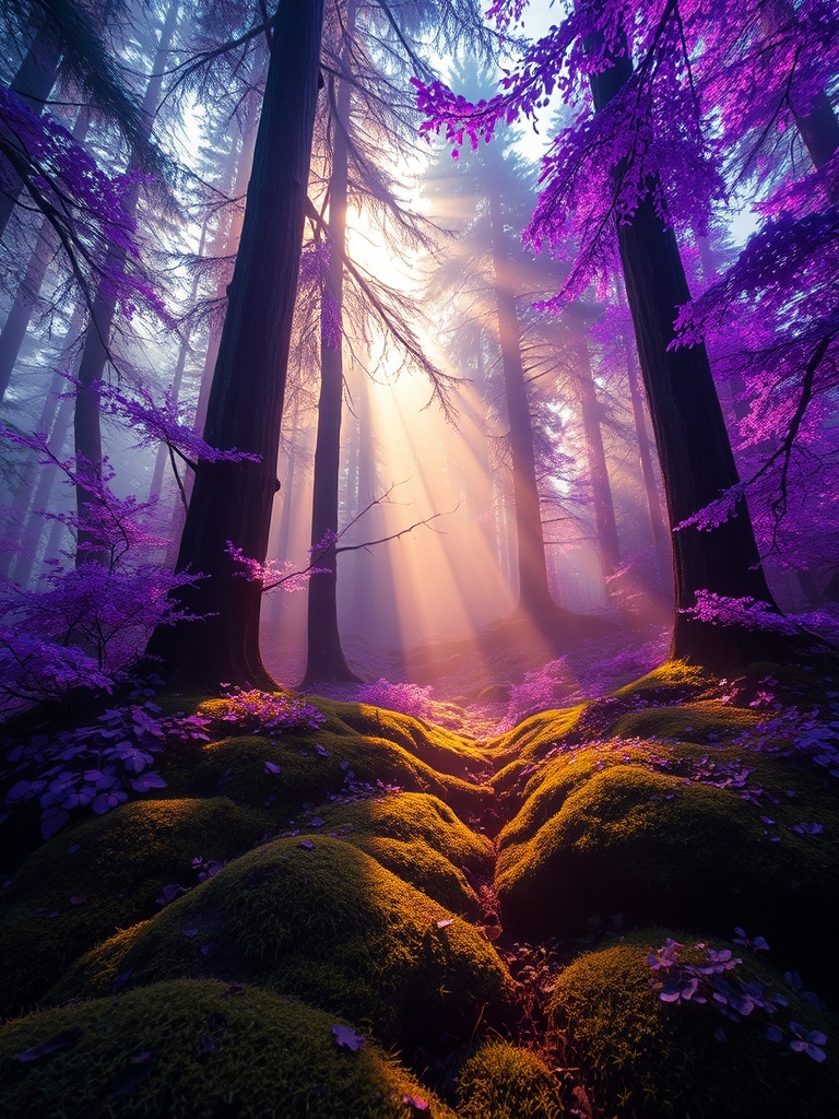 جنگلی پر از شبنم های بنفش18