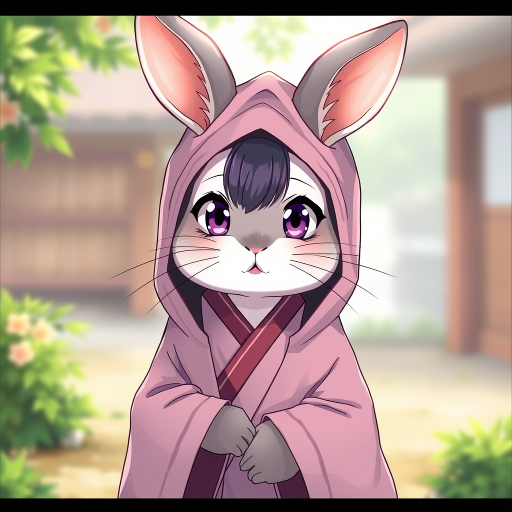 خرگوش انیمه چشم بنفش🦄🐰💜 16