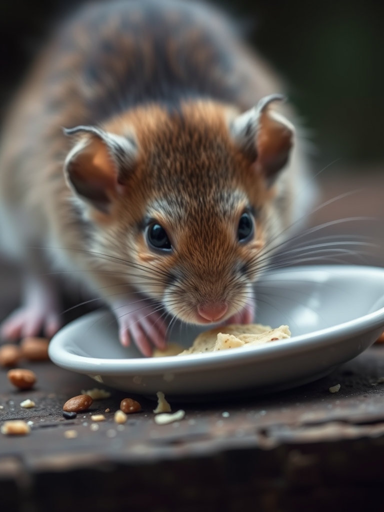 عکس موش که داره غذا میخوره
5