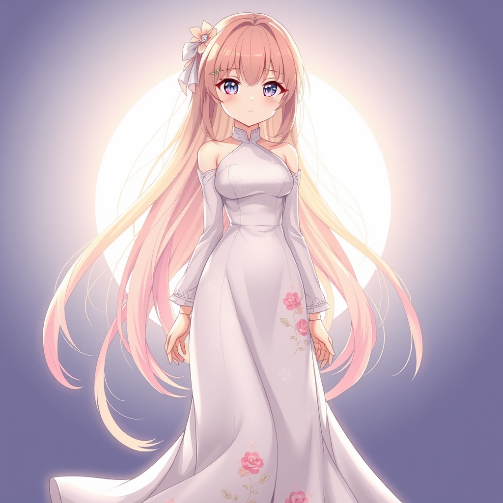 یک دختر زیبا با مو های بلند و لباس مجلسی 19