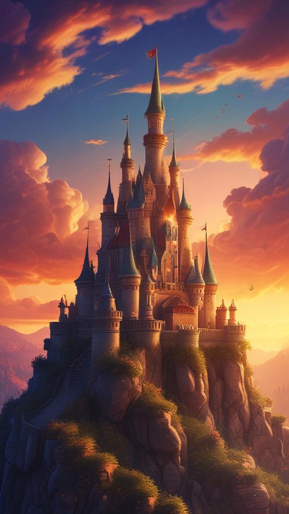 قلعه ای در غروب قلعه ای بسیار زیبا و بزرگ 6