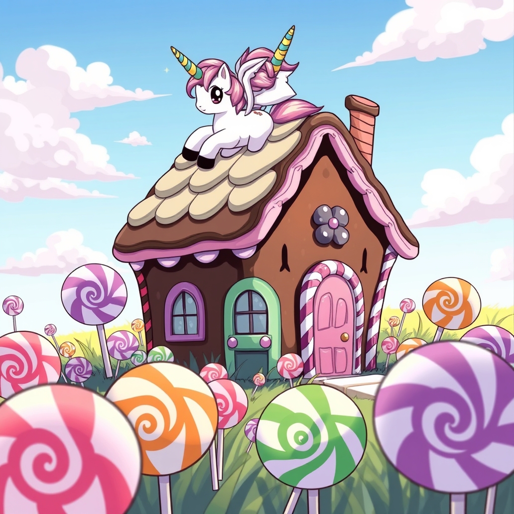 خانه شکلاتی که د  آن تکشاخ پرنده است 
8