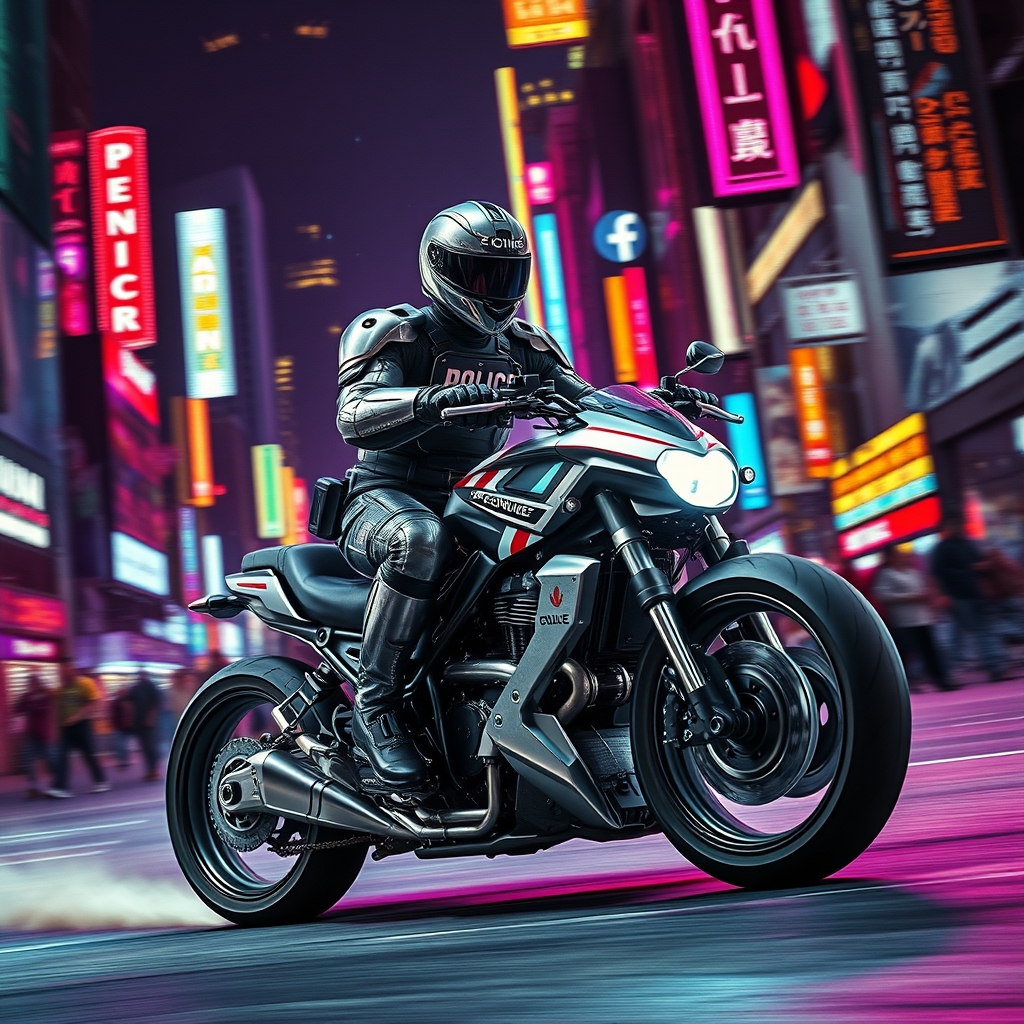 پلیس آهنین در حال سوار شدن به موتور سیکلت مخصوصش12