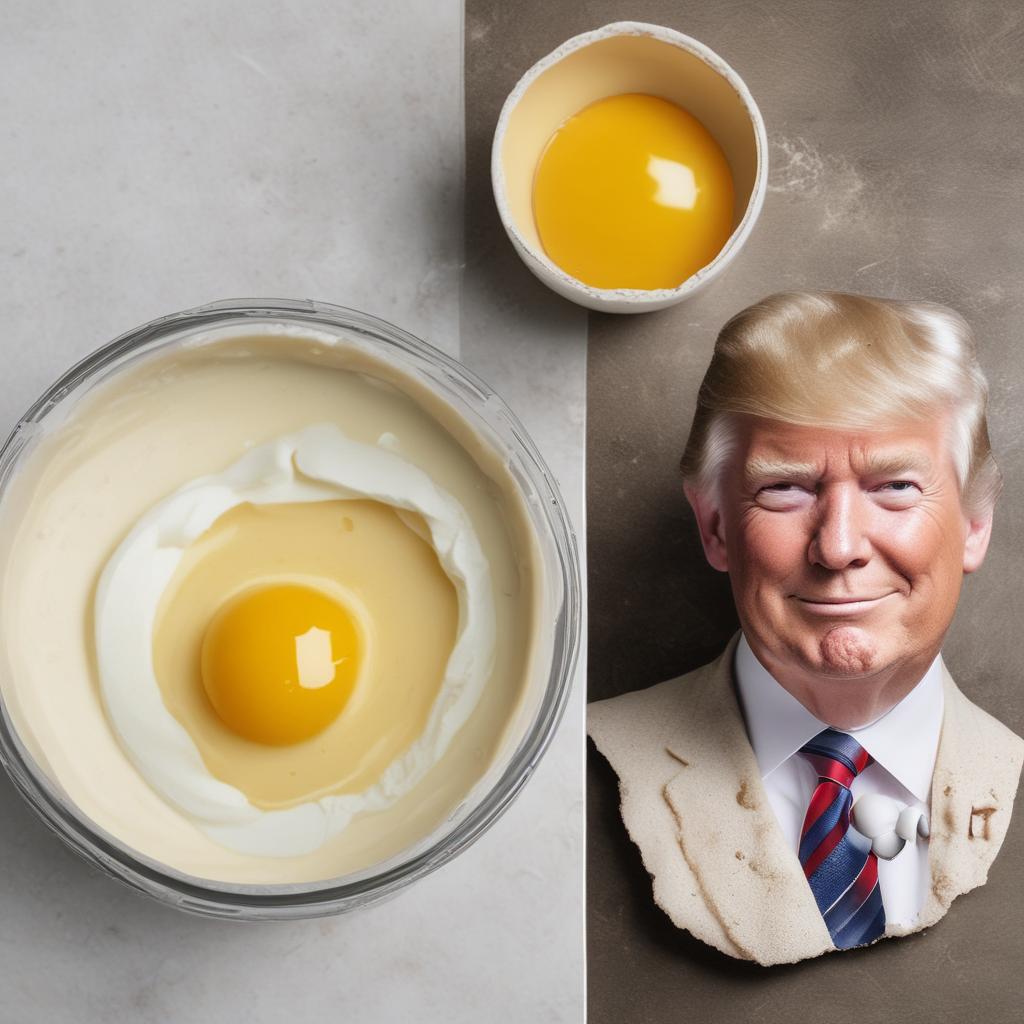 مخلوط تخم مرغ و عکس ترامپ22