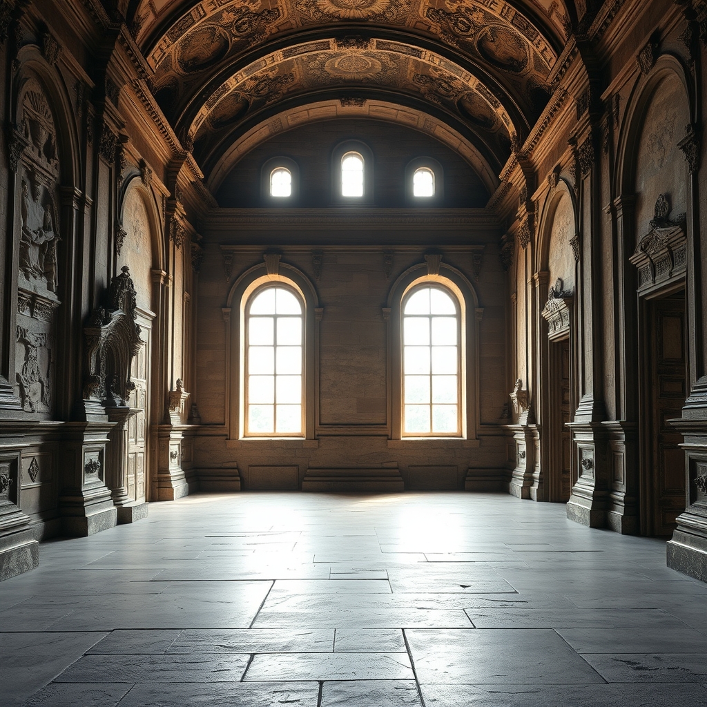 فضای داخلی اتاق اشرافی باستانی خالی15