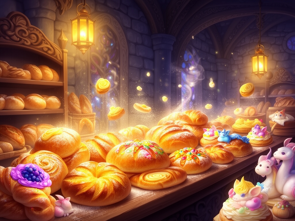 یک نانوایی با انواع نان های زیبا4