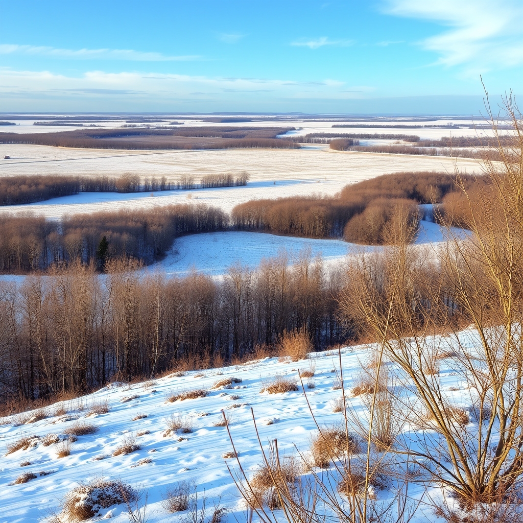طبیعت زیبای زمستانی بهاری دشت درخت13