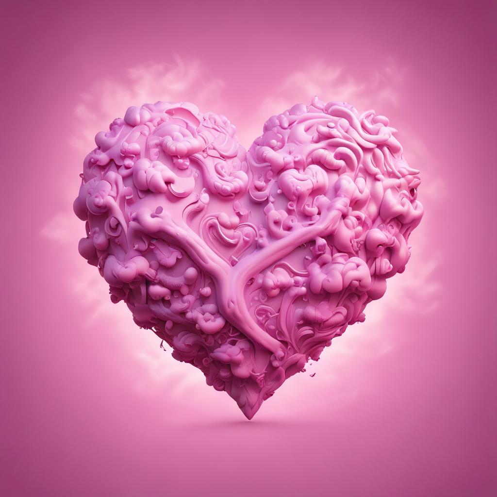 عکس قلبی ابری به رنگ صورتی19