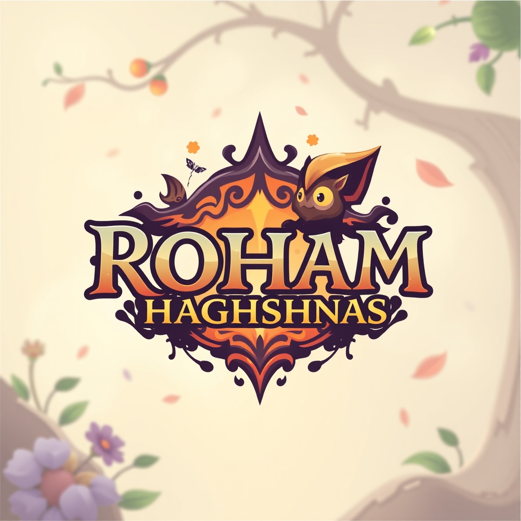 آرم برای اسم ROHAM HAGHSHNAS با زمینه ای با مزه 5