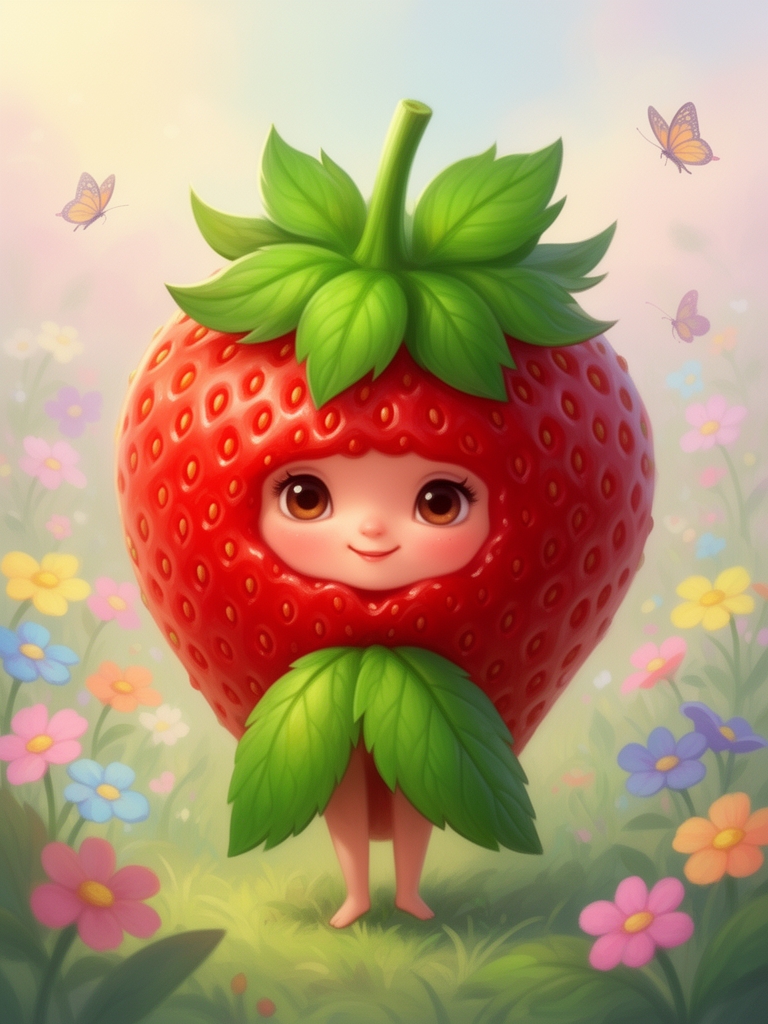 توت فرنگی اگه دختر بود‌3