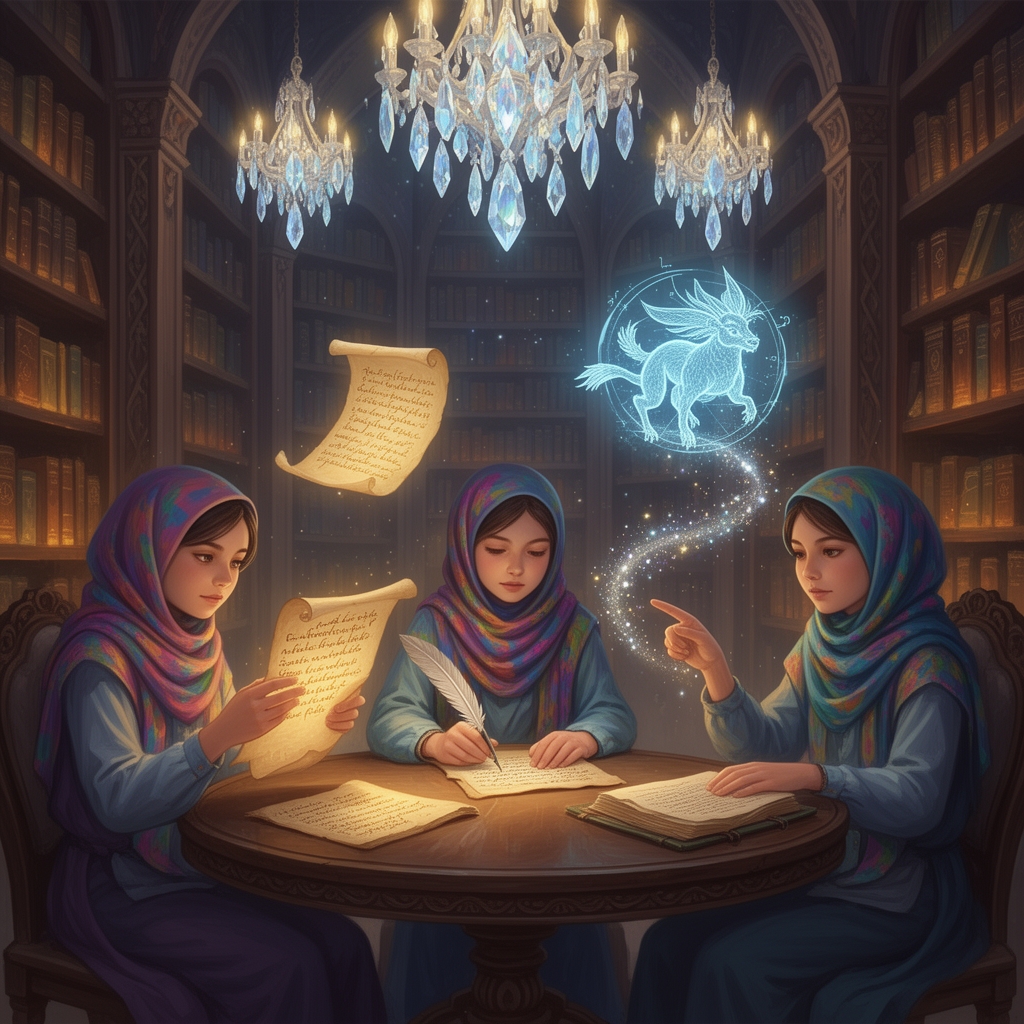 سه دختر باحجاب درس خوان 1